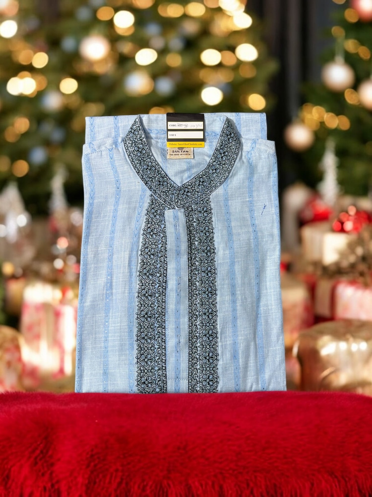 Traditional Men's Cotton Kurta, Cultural Wear for Men,203 - Saree Ghor Charlotte