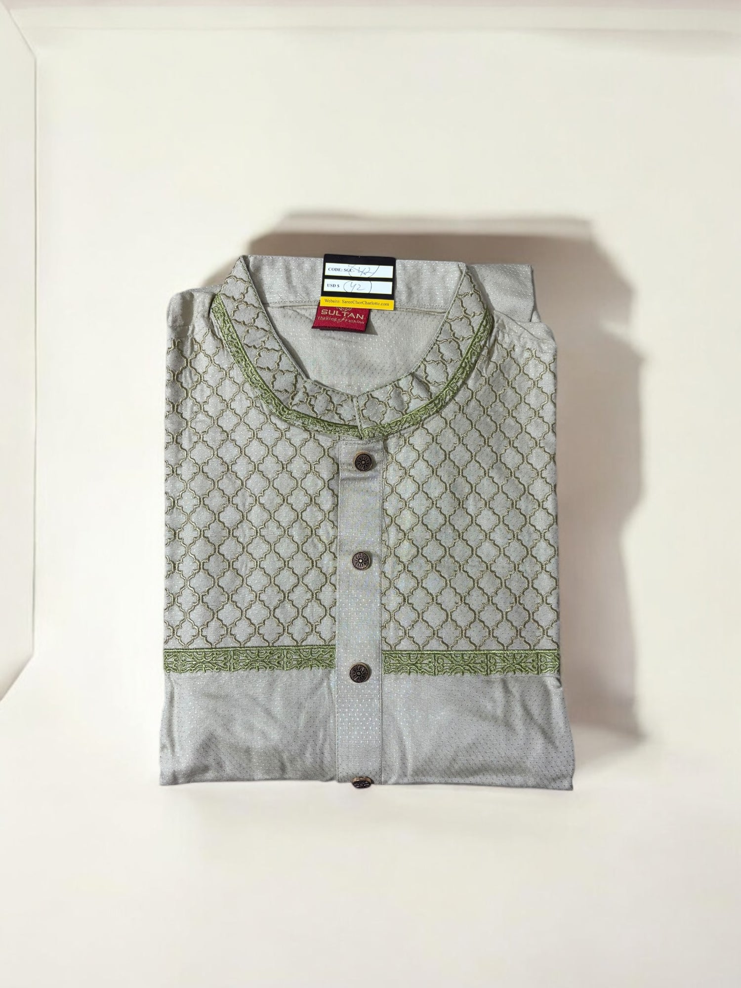 Traditional Men's Soft Cotton Kurta, Cultural Wear for Men,205 - Saree Ghor Charlotte