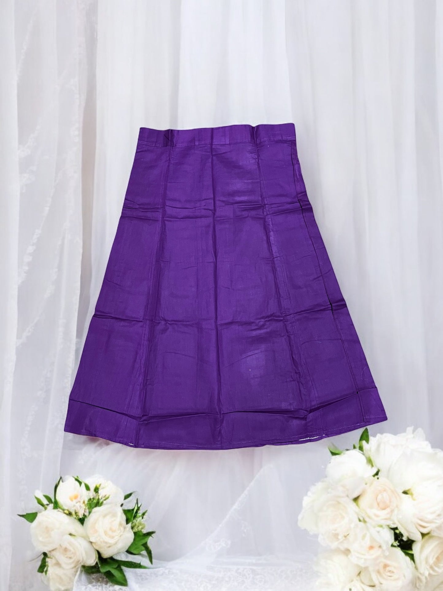Petticoat for Saree – Soft, Comfortable & Perfect Fit Underskirt- Ethnic Wear for Women - 08 - Saree Ghor Charlotte