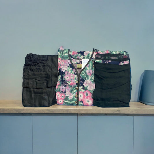 Daily Wear Traditional Linen Long Sleeve Salwar Kameez,Cultural Wear for Women 02 - Saree Ghor Charlotte