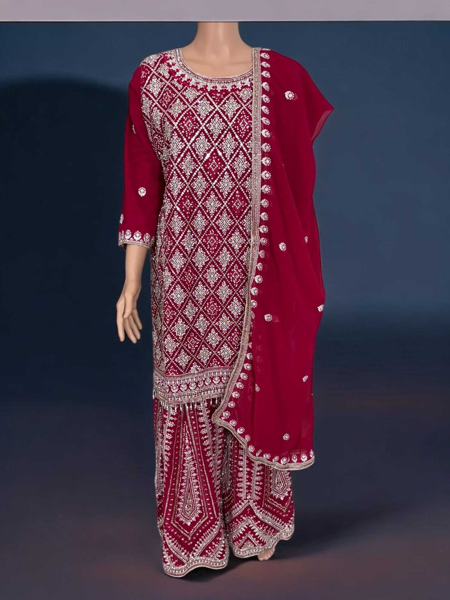 Rani Pink- Traditional Designer Salwar Kameez Suit- Ethnic Wear for Women - 226 - Saree Ghor Charlotte