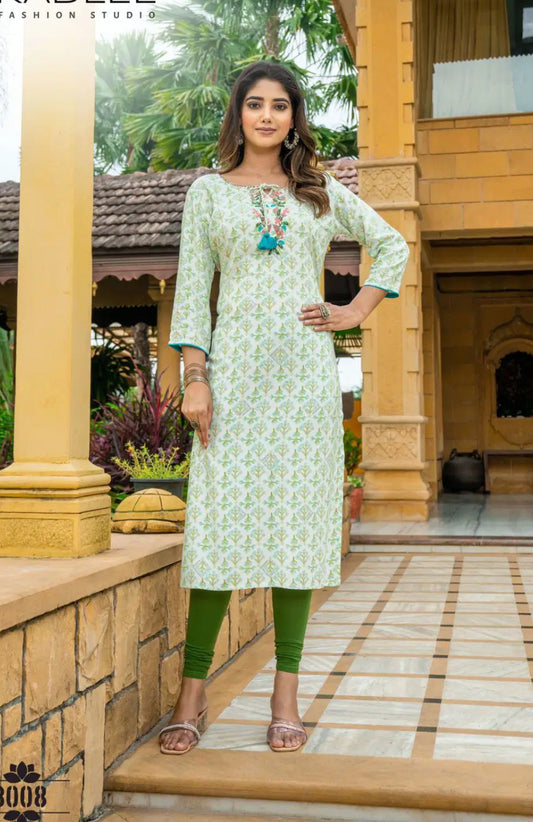 Rayon Printed Designer Kurti, Soft Fabric Cultural Wear for Women,01 - Saree Ghor Charlotte