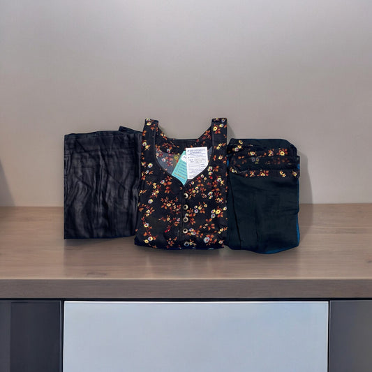 Daily Wear Traditional Linen Long Sleeve Salwar Kameez,Cultural Wear for Women 05 - Saree Ghor Charlotte