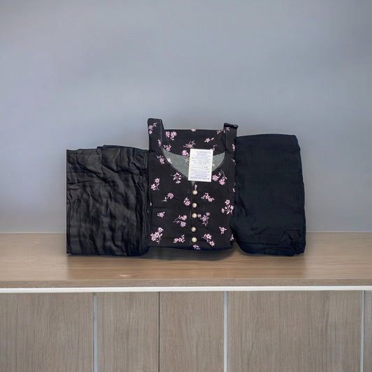 Everyday Comfort: Linen Long Sleeve Salwar Kameez for Daily Wear - Saree Ghor Charlotte