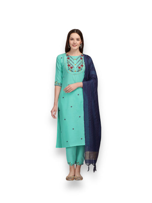 Traditional Designer Ethnic Wear Cotton Printed Salwar Kameez Suit -Ethnic Wear for Women- 05 - Saree Ghor Charlotte