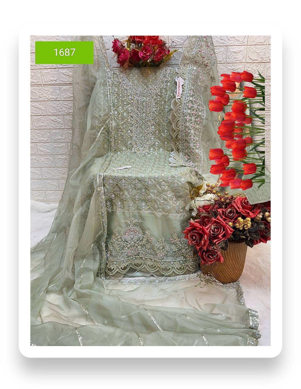 Traditional Designer Salwar Kameez Suit-Ethnic Wear for Women -1687 C - Saree Ghor Charlotte