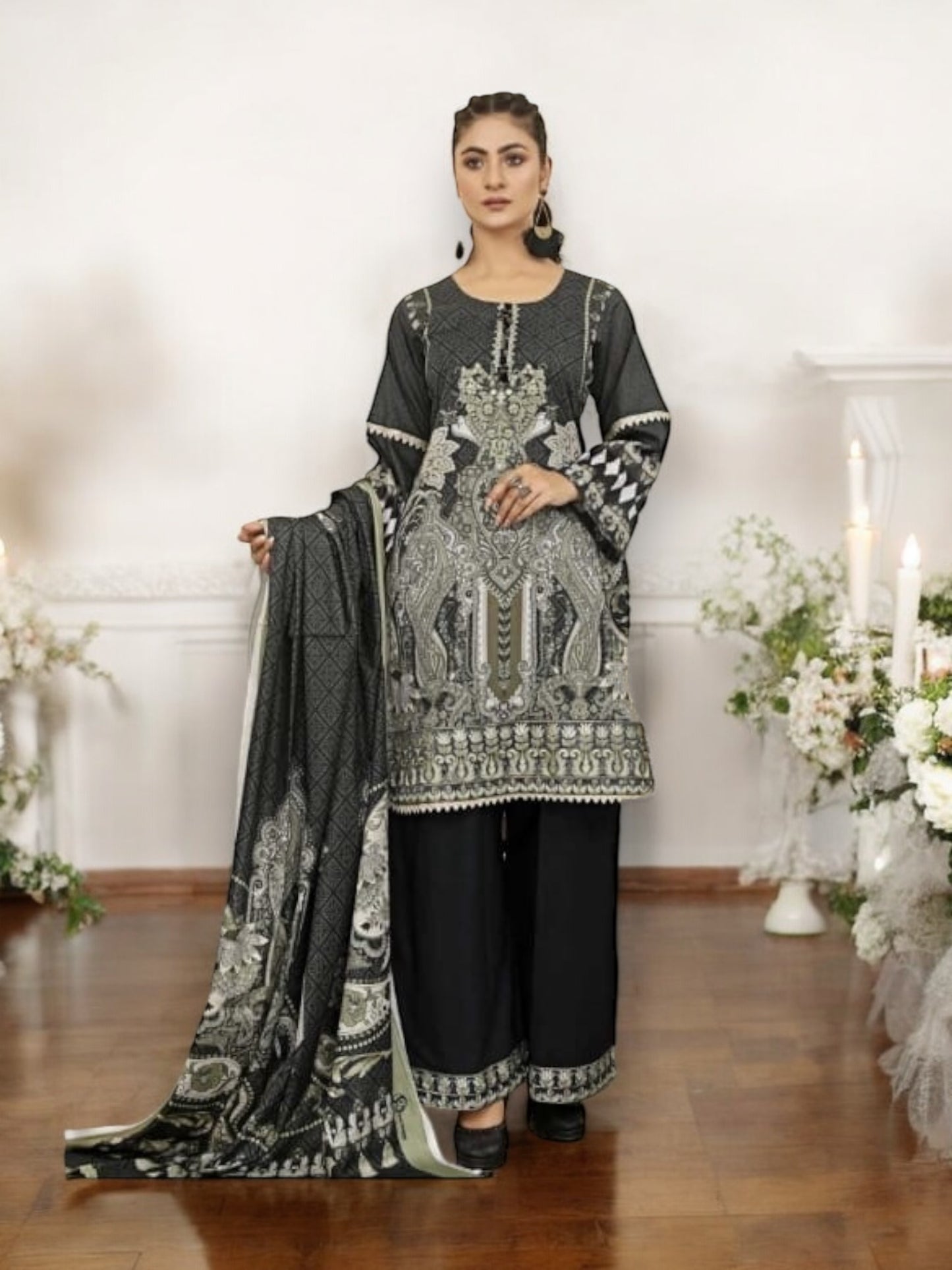 Traditional Embroidered Haya Designer Pakistani Dress-Ethnic Wear for Women -04 - Saree Ghor Charlotte