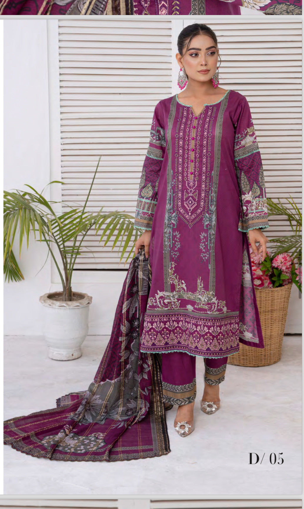 Traditional Pakistani Salwar Kameez Suit -Ethnic Wear for Women- D05 - Saree Ghor Charlotte