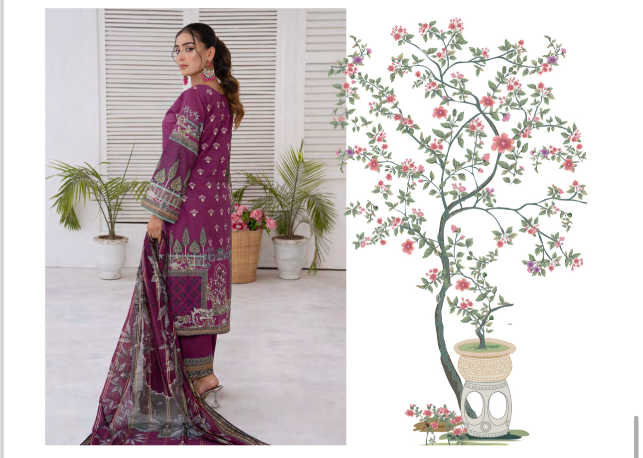 Traditional Pakistani Salwar Kameez Suit -Ethnic Wear for Women- D05 - Saree Ghor Charlotte