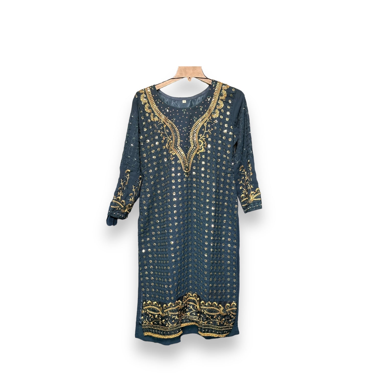 Faux Georgette Traditional Wear Suit with Embroidery Work- Ethnic Wear for Women - Saree Ghor Charlotte