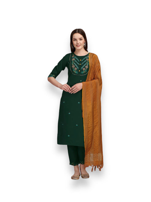 Traditional Designer Ethnic Wear Cotton Printed Salwar Kameez Suit -Ethnic Wear for Women- 02 - Saree Ghor Charlotte