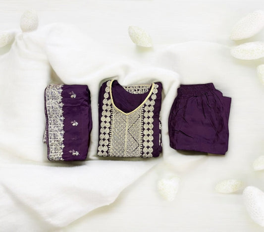 Traditional Linen Party Wear Designer Salwar Kameez Suit,Cultural Wear for Women,01 - Saree Ghor Charlotte