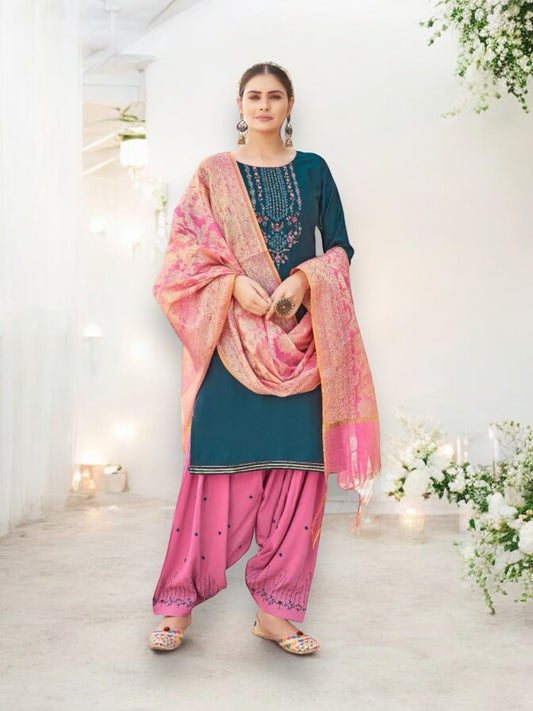 Luxe Silk Salwar Suit: Kalaroop Sunheri Vol 5, A Perfect Blend of Style and Comfort - Saree Ghor Charlotte