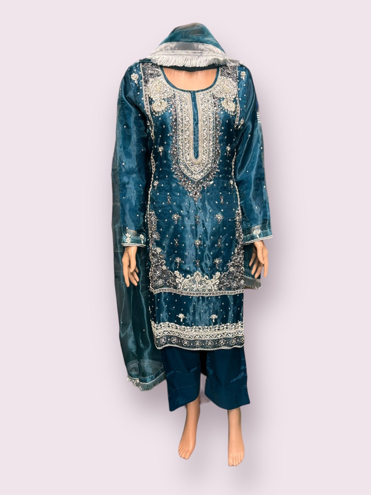 Traditional Handwork Designer Salwar Kameez Ensemble- Ethnic Wear for Women-06 - Saree Ghor Charlotte
