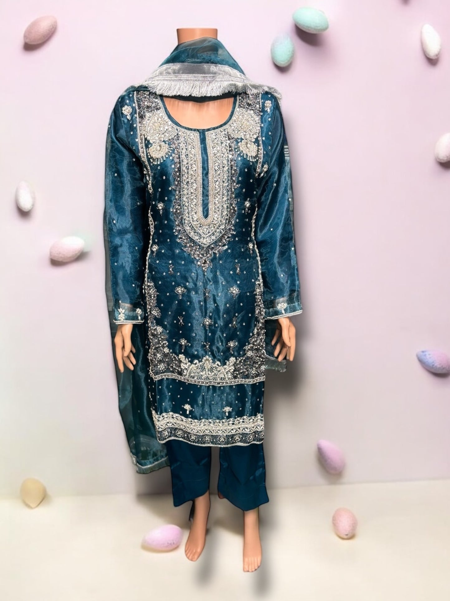 Traditional Handwork Designer Salwar Kameez Ensemble- Ethnic Wear for Women-06 - Saree Ghor Charlotte