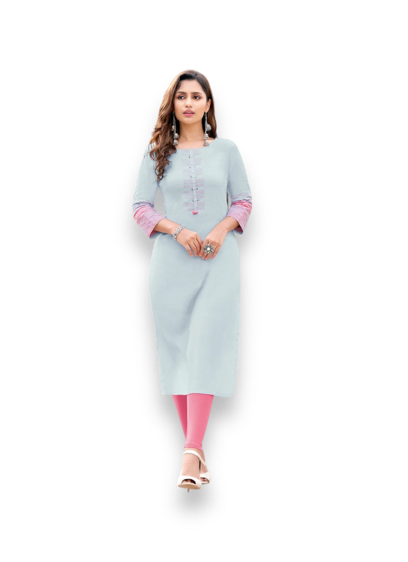 Wooglee Salonee- Traditional Rayon Designer Kurti- Ethnic Wear for Women-04 - Saree Ghor Charlotte