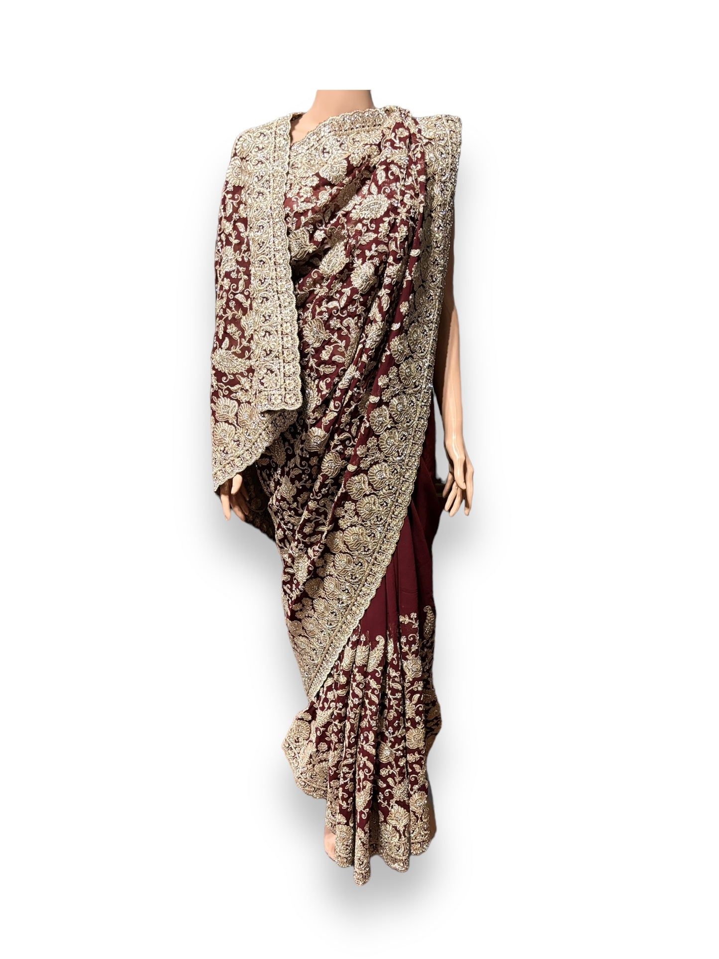 All Over Work Party Wear Traditional Designer Saree- Indian Ethnic Wear for Women - Saree Ghor Charlotte