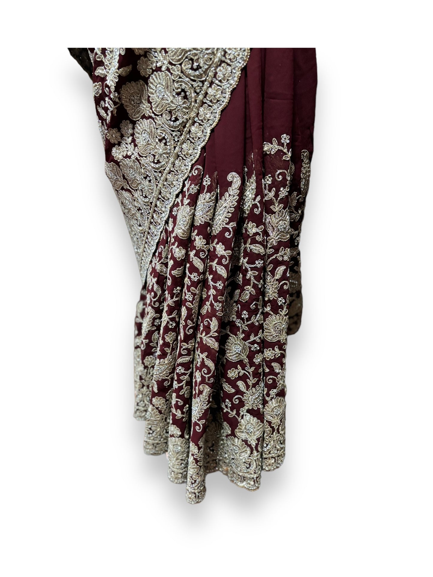 All Over Work Party Wear Traditional Designer Saree- Indian Ethnic Wear for Women - Saree Ghor Charlotte