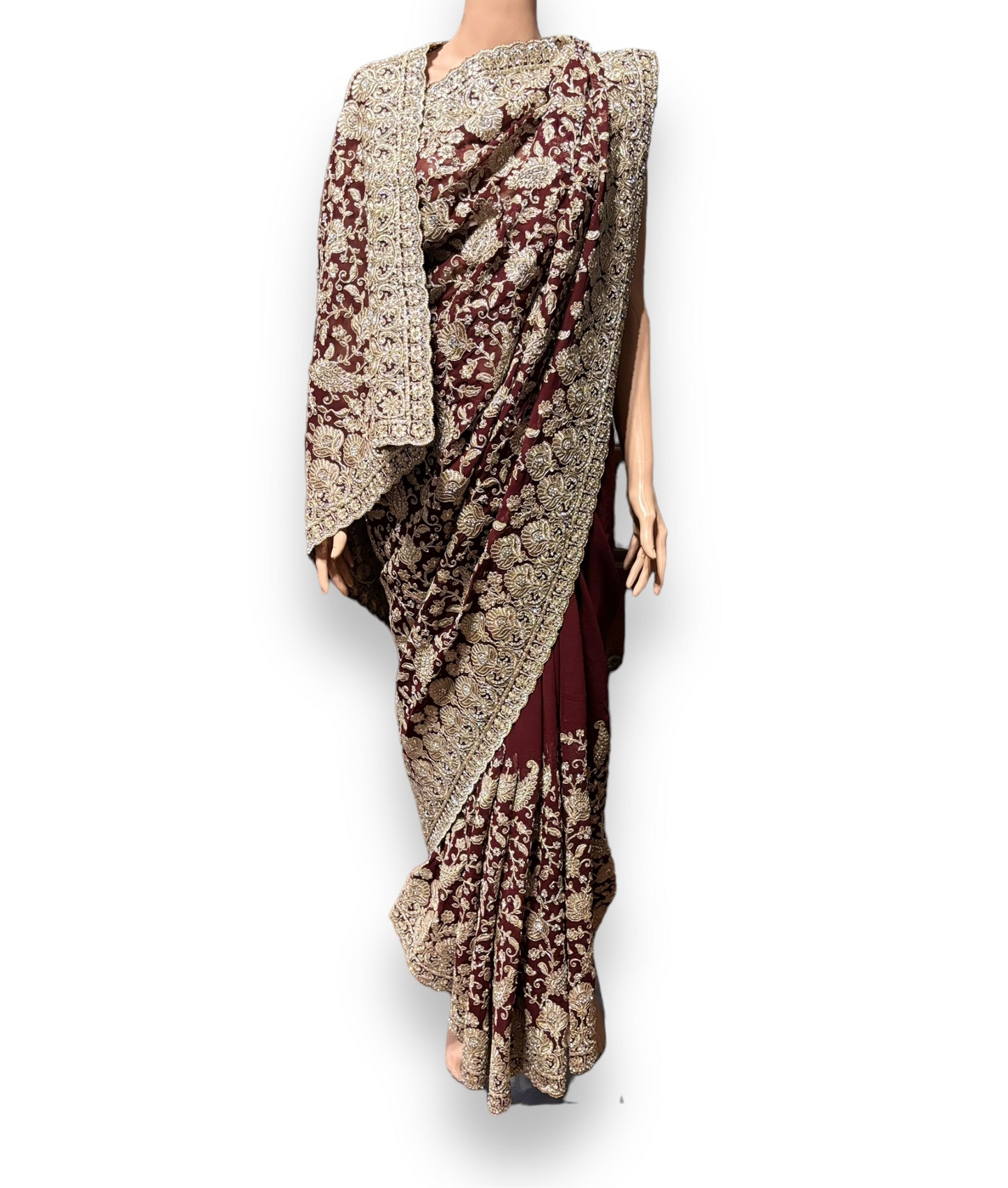 All Over Work Party Wear Traditional Designer Saree- Indian Ethnic Wear for Women - Saree Ghor Charlotte
