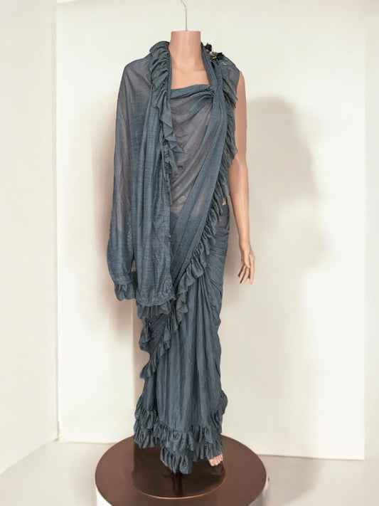 Clearance, Traditional Designer Ready To Wear Saree , Cultural Wear for Women, 900 - Saree Ghor Charlotte