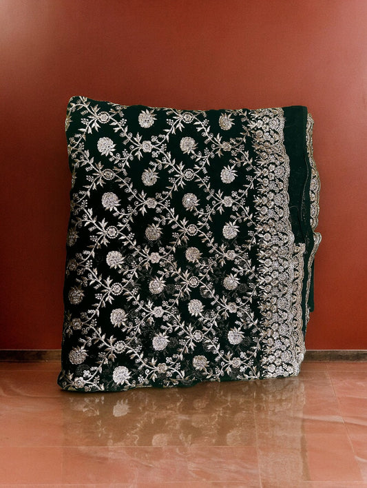 Designer Party Wear Saree, Indian Cultural Wear for Women - Saree Ghor Charlotte