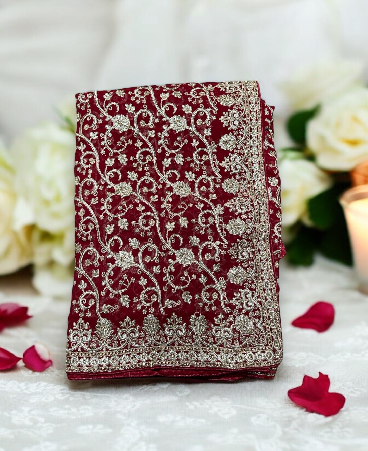 Designer Party Wear Saree- Indian Ethnic Wear for Women - Saree Ghor Charlotte