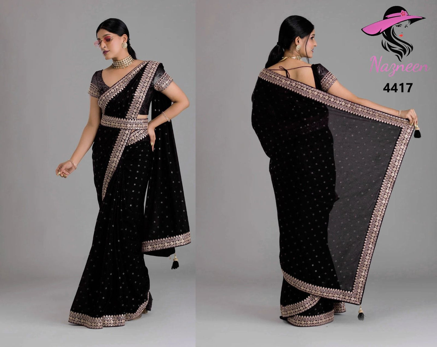 Enchanting Evening: Traditional Designer Wear Saree -01 - Saree Ghor Charlotte