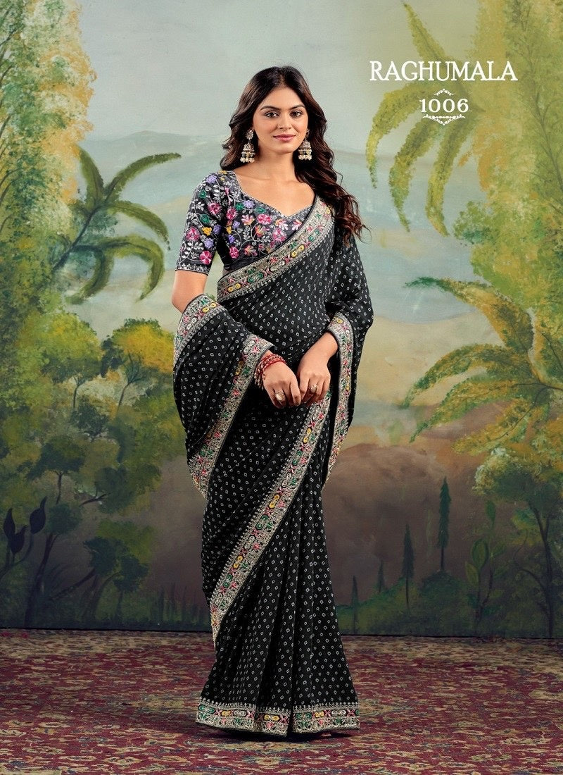 Georgette Traditional Designer Saree with Ready Blouse– Ethnic Wear for Women- 309 - Saree Ghor Charlotte