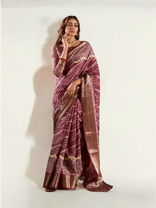 Jamoon Silk Traditional Designer Saree, Cultural Wear for Women, 314 - Saree Ghor Charlotte