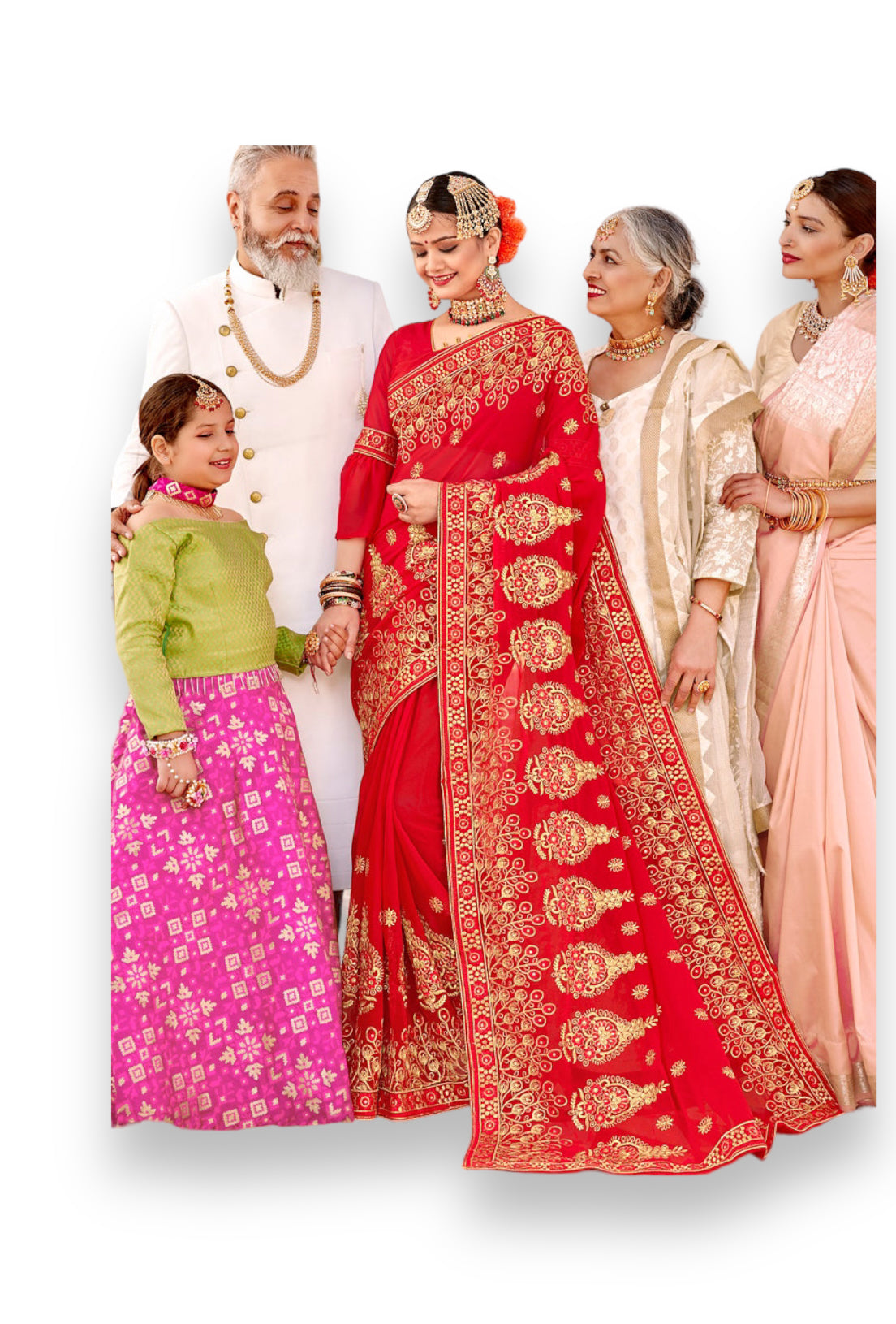 Red Georgette Heavy Embroidery Work Saree- Traditional Clothing for Women - Saree Ghor Charlotte