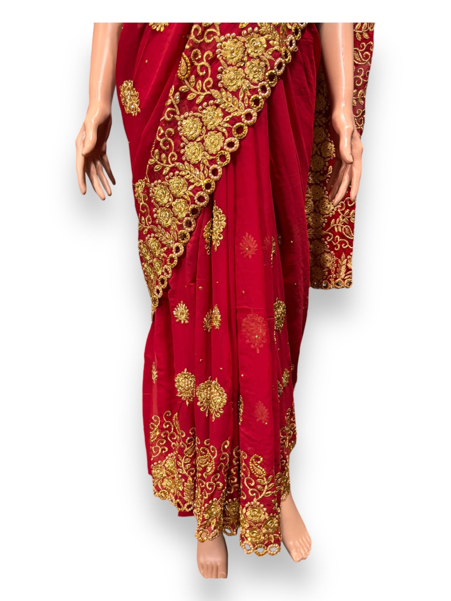 Traditional Designer Saree with Ready Blouse – Elegant Indian Ethnic Wear- 014 - Saree Ghor Charlotte