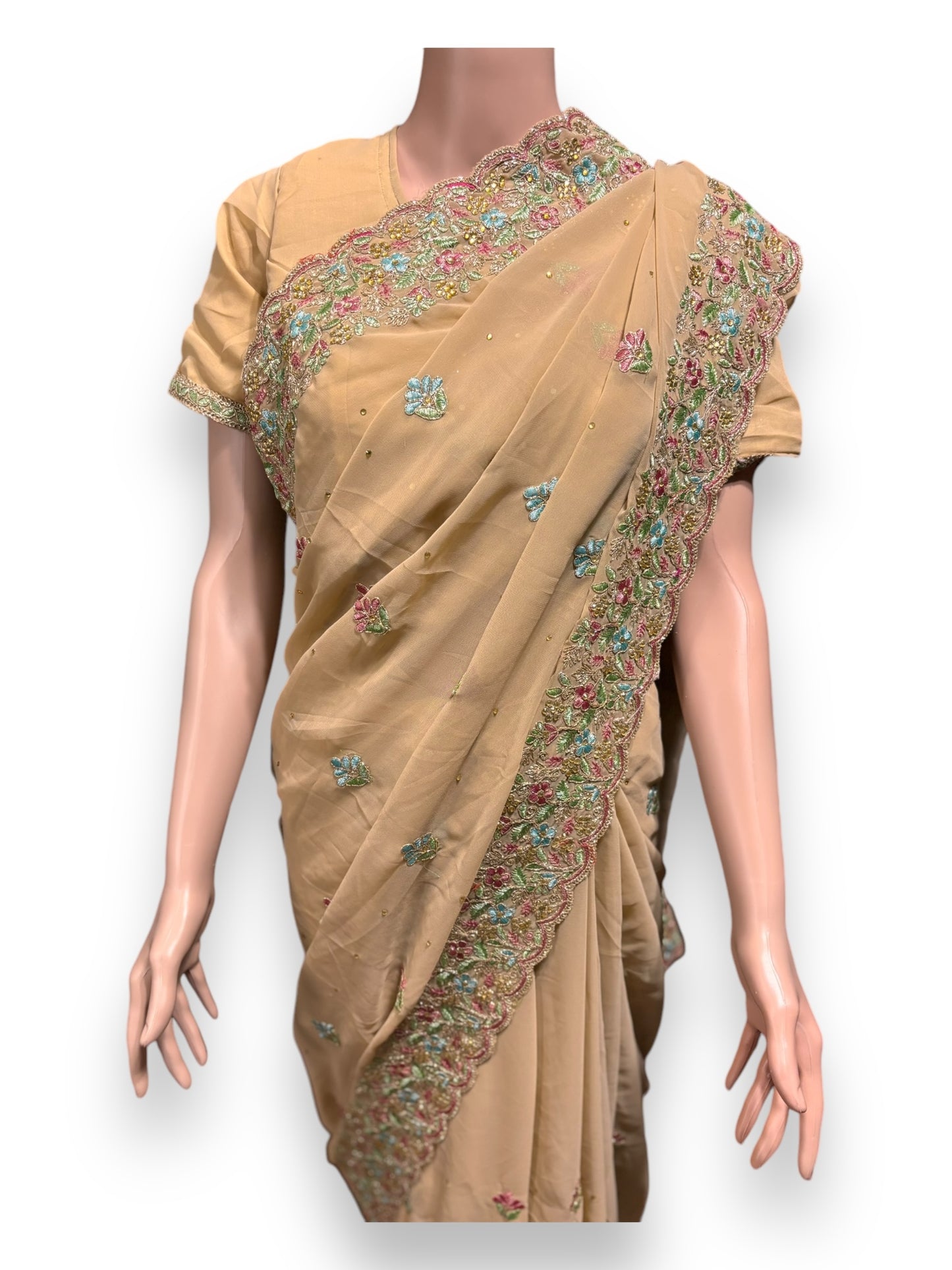 Traditional Designer Saree with Ready Blouse- Elegant Indian Ethnic Wear for Women - 012 - Saree Ghor Charlotte
