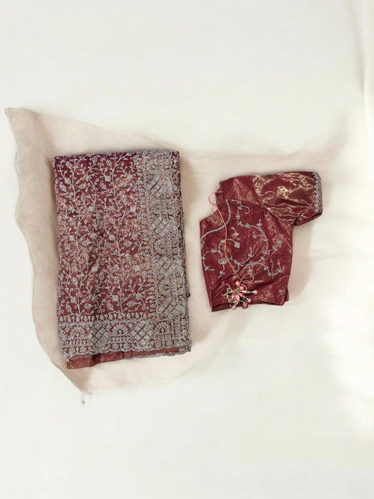 Traditional Designer Saree with Ready Blouse– Cultural Wear for Women, 215 - Saree Ghor Charlotte