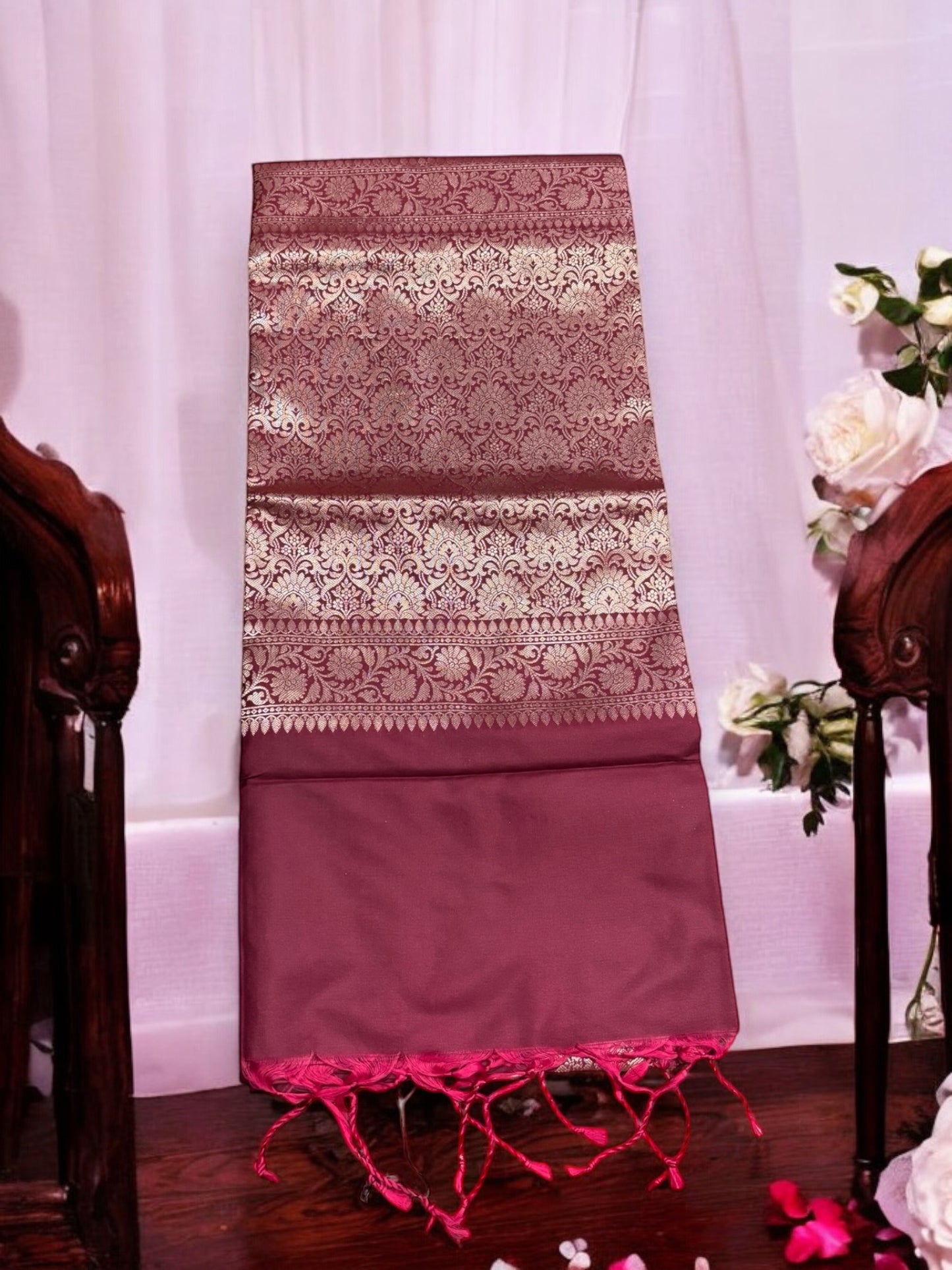 Traditional Muga Katan Saree For Ethnic Look - Indian Ethnic Wear for Women -05 - Saree Ghor Charlotte