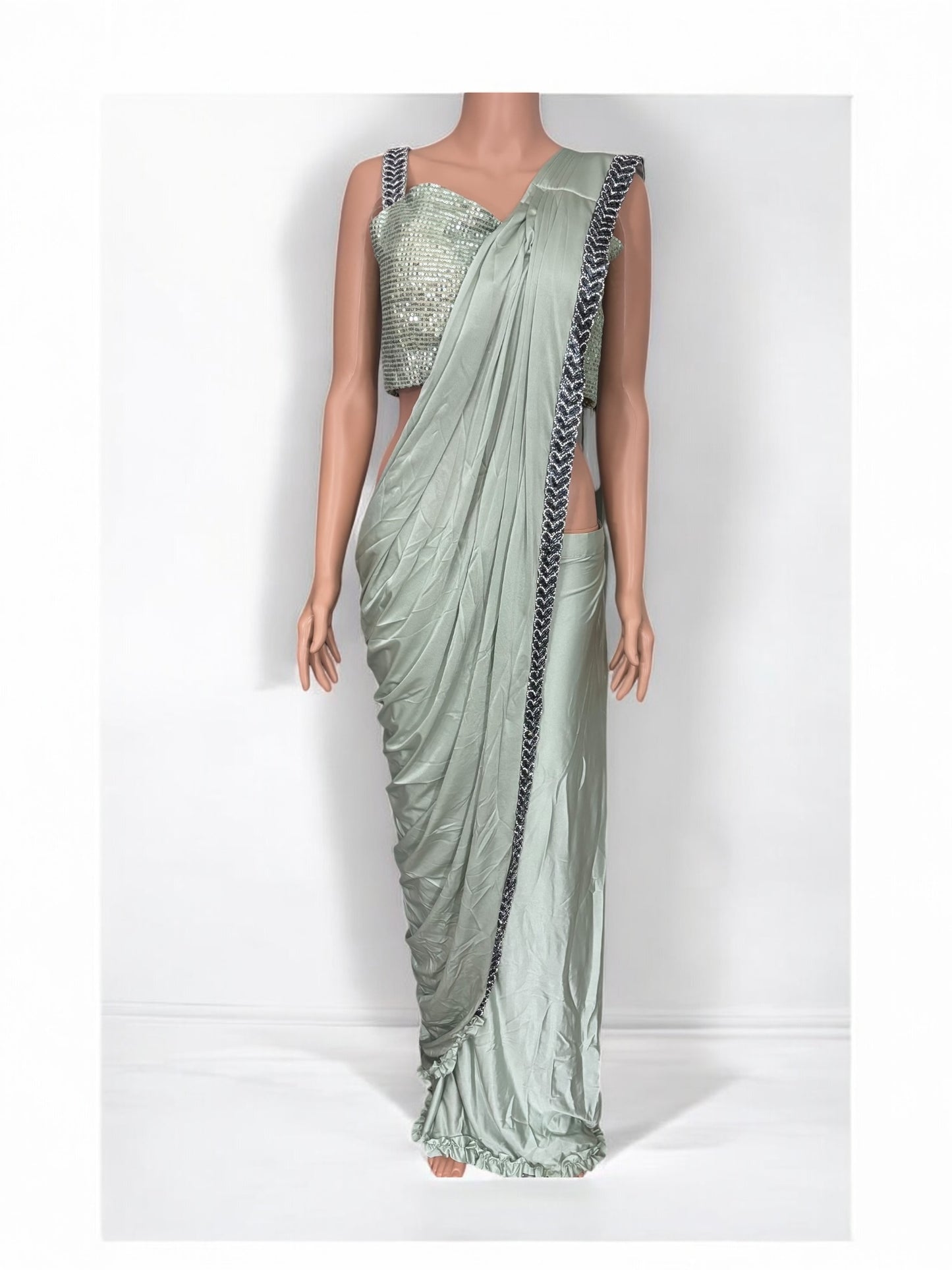 Traditional Ready to Wear Saree with Ready Blouse– Ethnic Wear for Women-J1 - Saree Ghor Charlotte