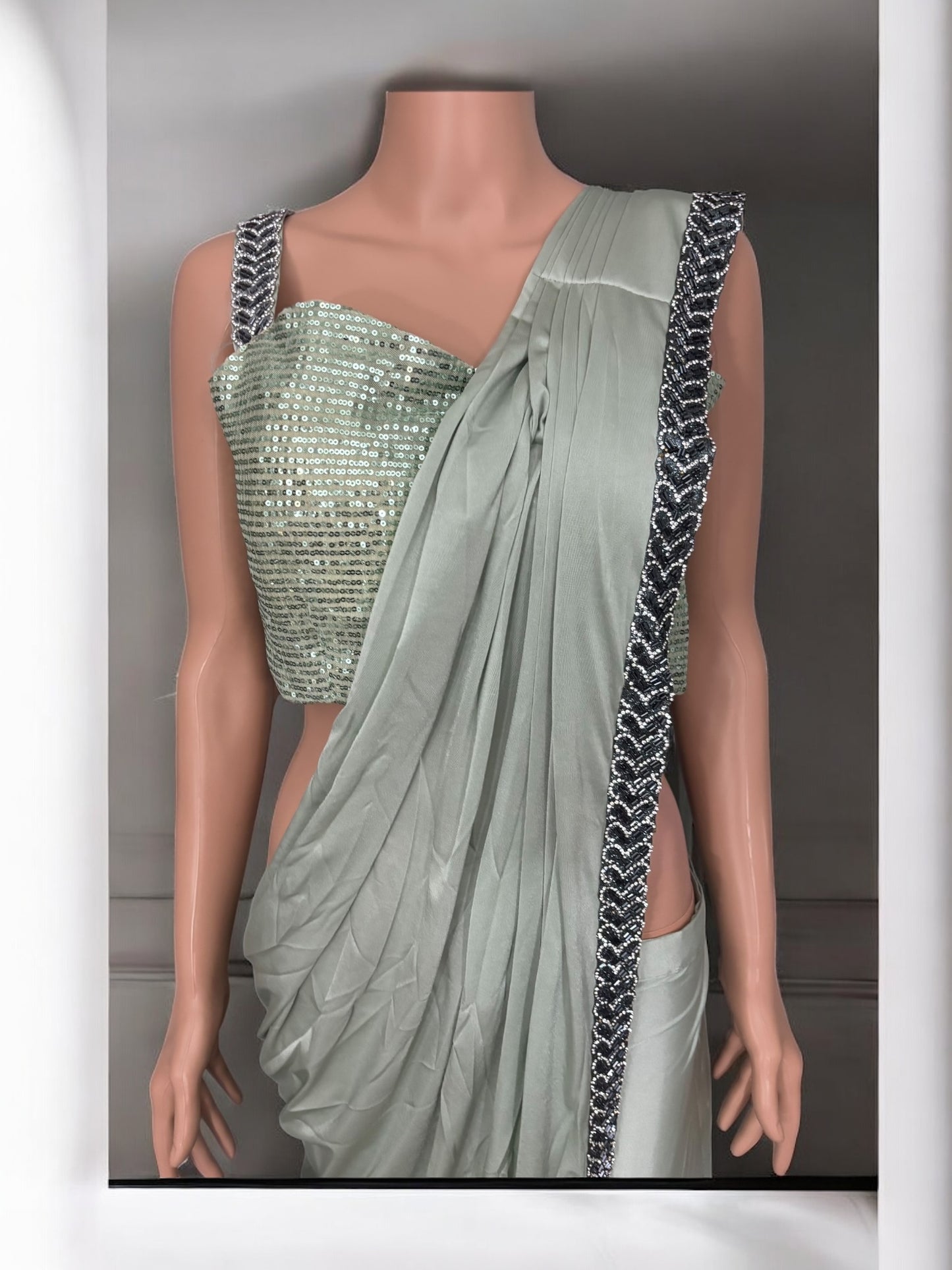 Traditional Ready to Wear Saree with Ready Blouse– Ethnic Wear for Women-J1 - Saree Ghor Charlotte