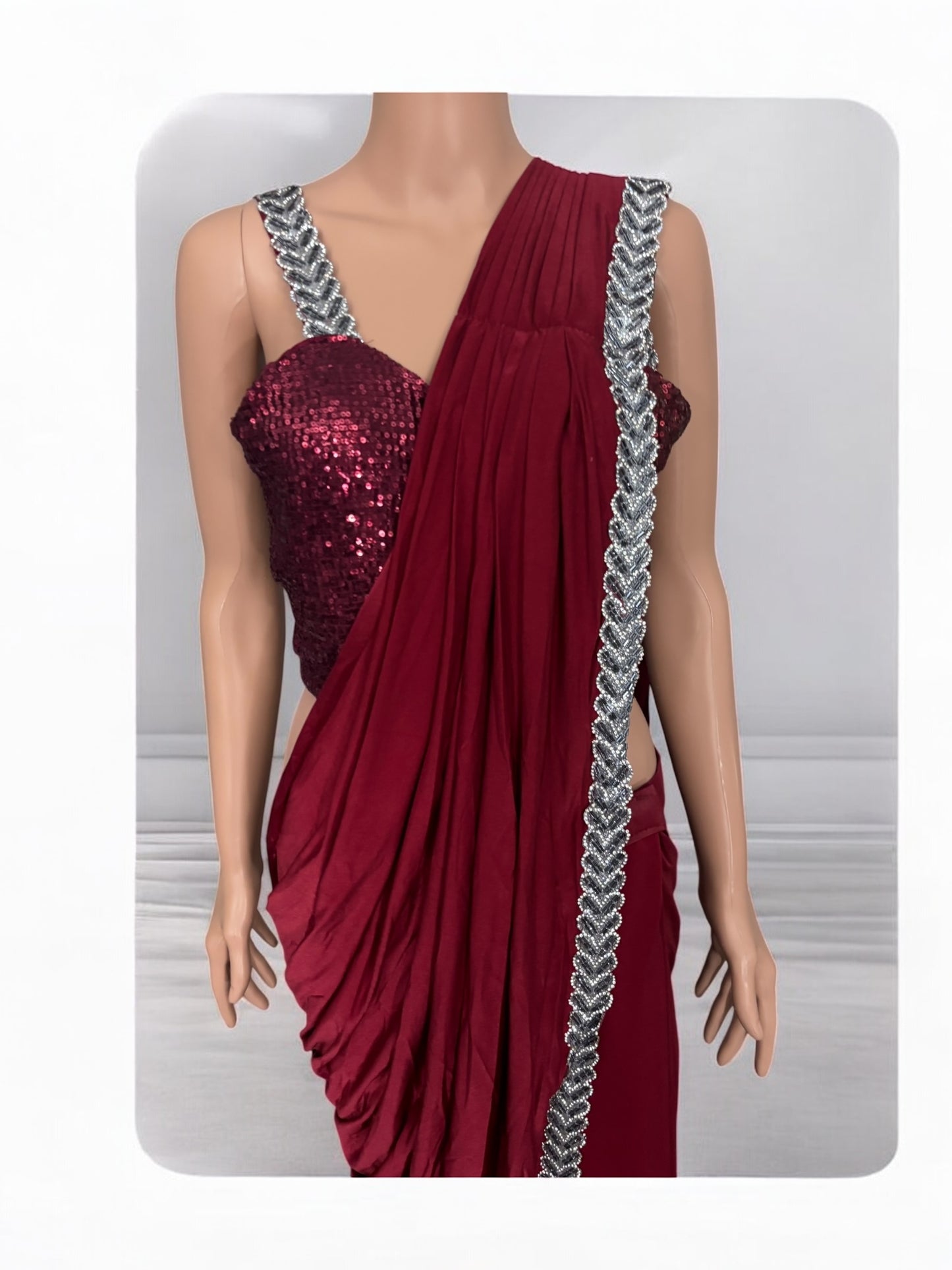 Traditional Ready to Wear Saree with Ready Blouse– Ethnic Wear for Women-J2 - Saree Ghor Charlotte