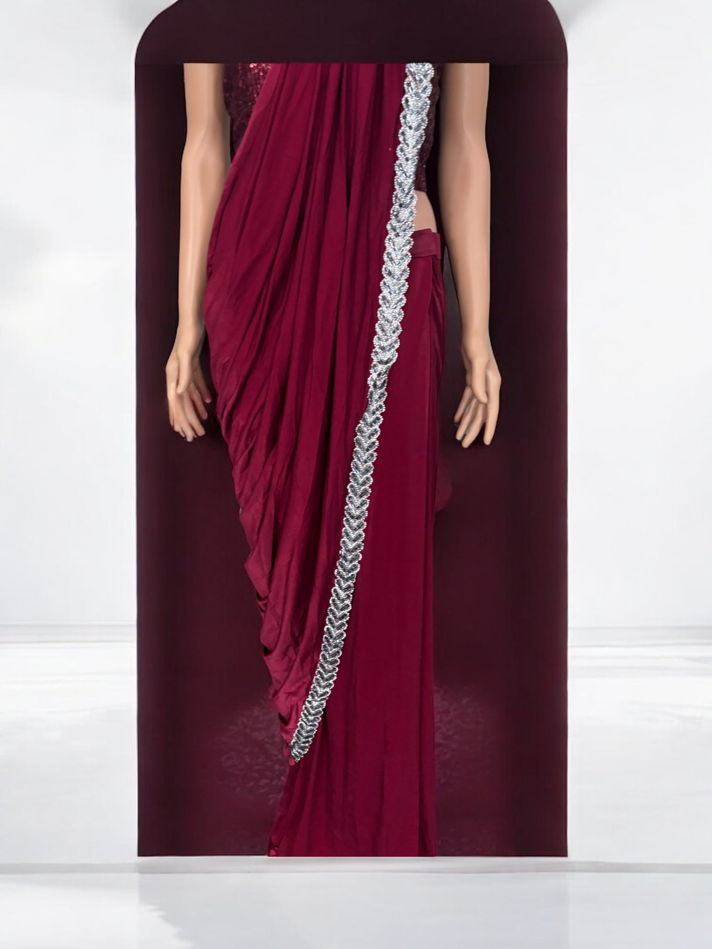 Traditional Ready to Wear Saree with Ready Blouse– Ethnic Wear for Women-J2 - Saree Ghor Charlotte
