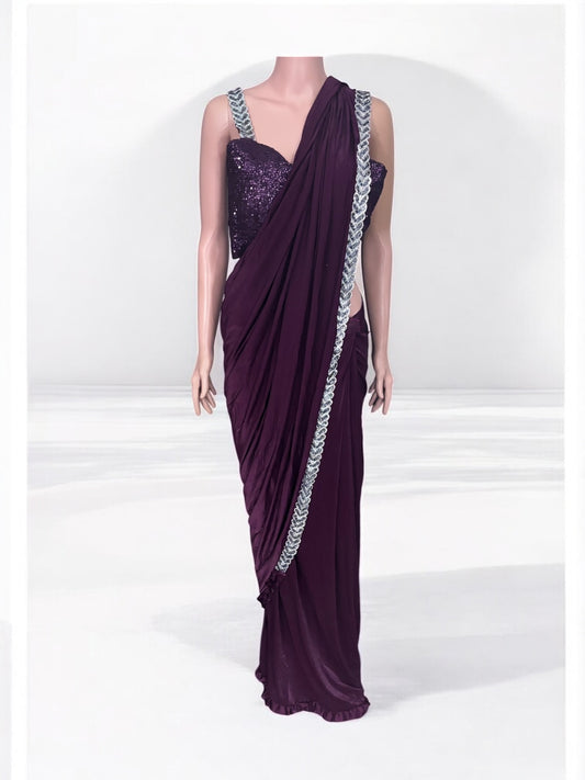 Traditional Ready to Wear Saree with Ready Blouse– Cultural Wear for Women,J3 - Saree Ghor Charlotte