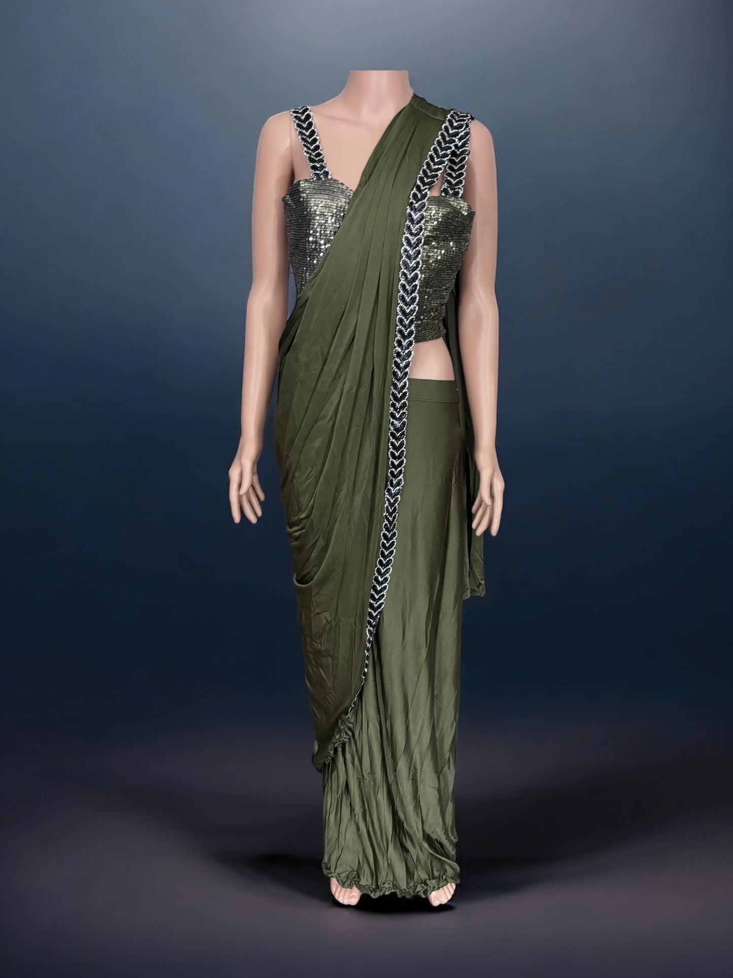 Traditional Ready to Wear Saree with Ready Blouse– Ethnic Wear for Women-J4 - Saree Ghor Charlotte