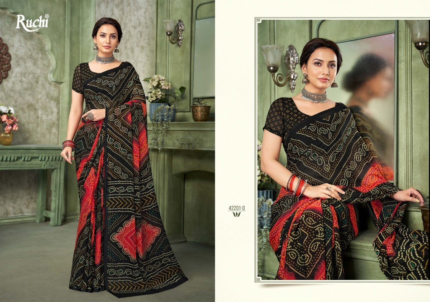 Traditional Saree – Ethnic Wear for Women- Ju03 - Saree Ghor Charlotte