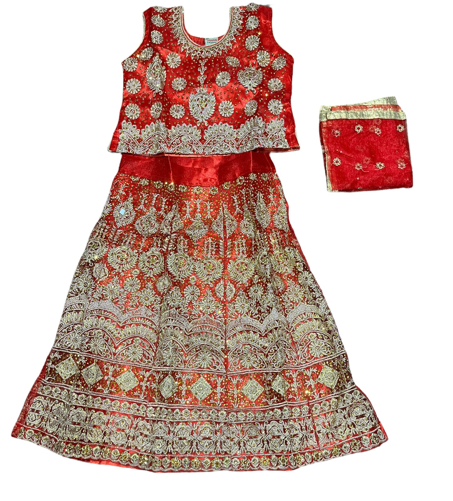 Traditional Girls Lehenga Choli Set – Ethnic Wear for Kids-012 - Saree Ghor Charlotte