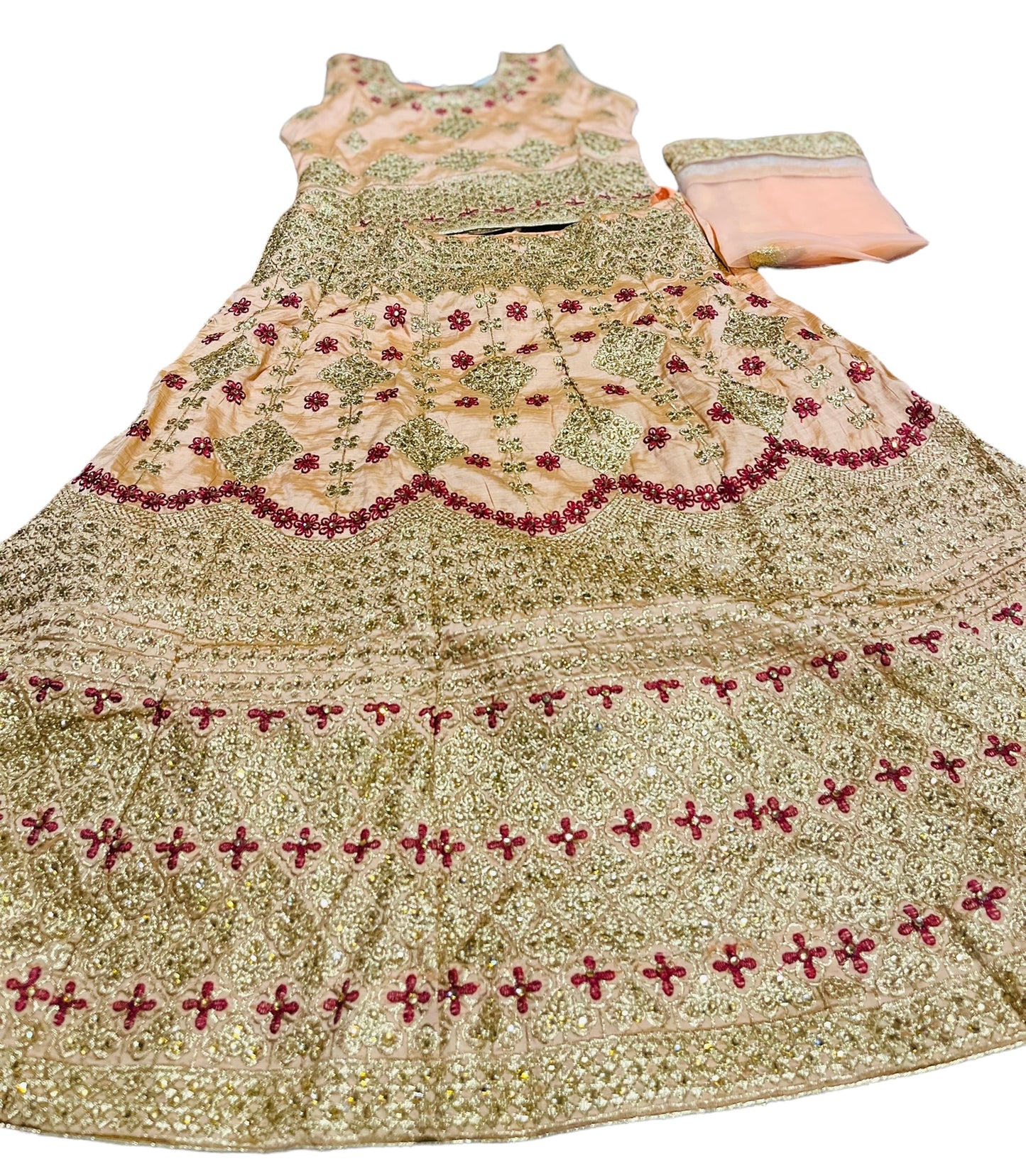 Traditional Girls Lehenga Choli Set – Ethnic Wear for Kids-018 - Saree Ghor Charlotte