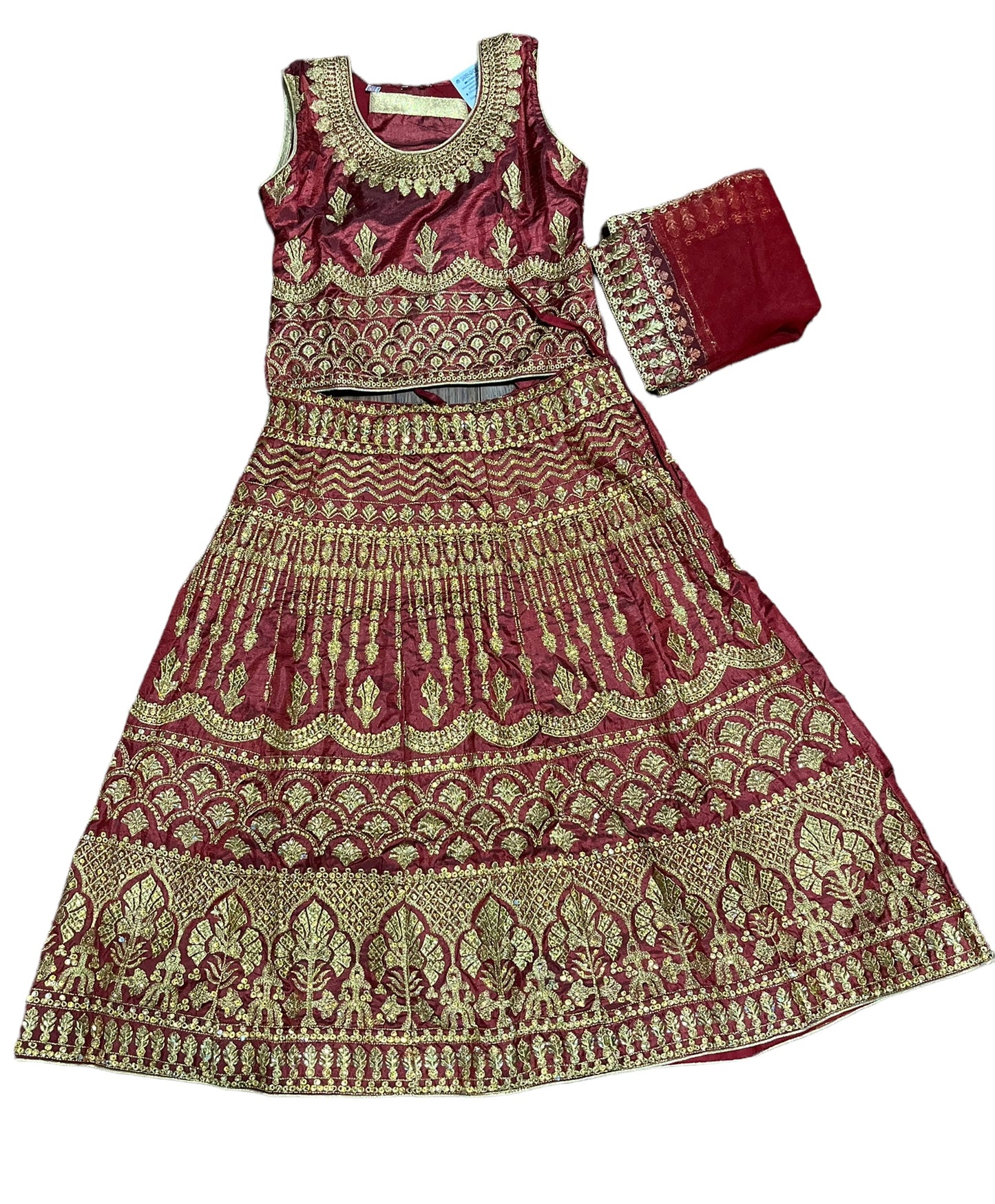 Traditional Girls Lehenga Choli Set – Ethnic Wear for Kids-019 - Saree Ghor Charlotte