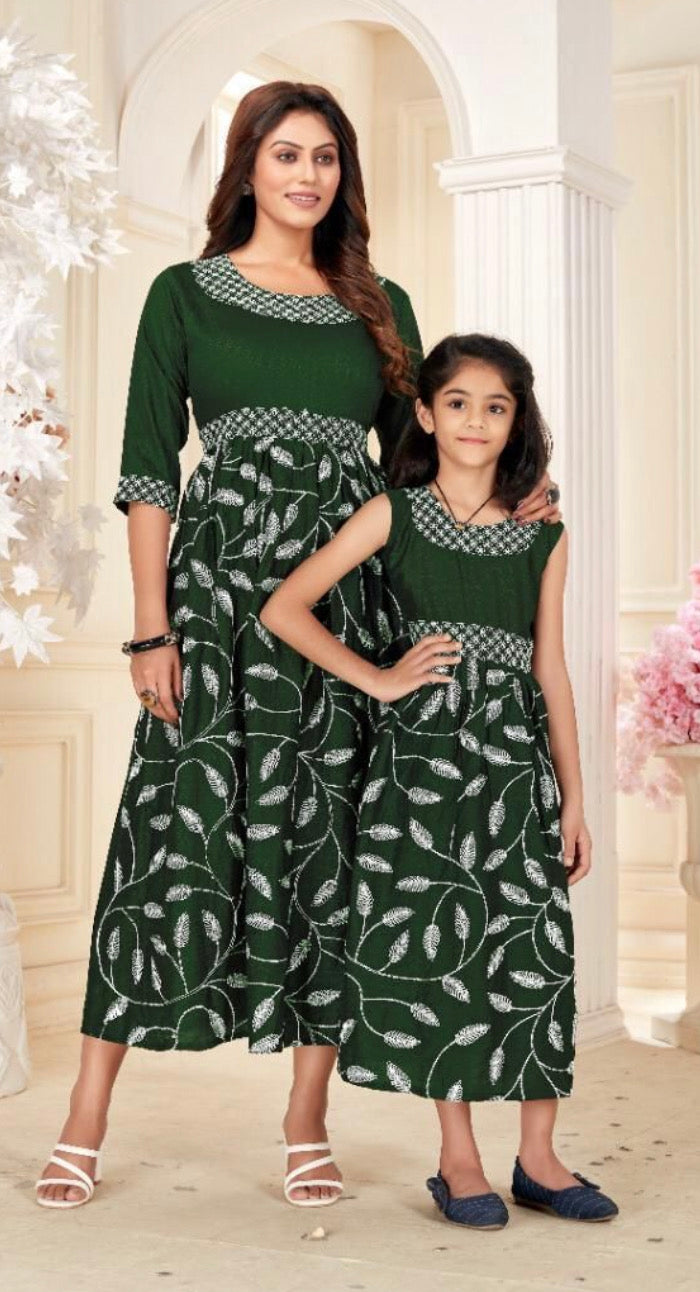 Ethereal Elegance: Girls' Traditional Gown- E- Ethnic Wear - Saree Ghor Charlotte