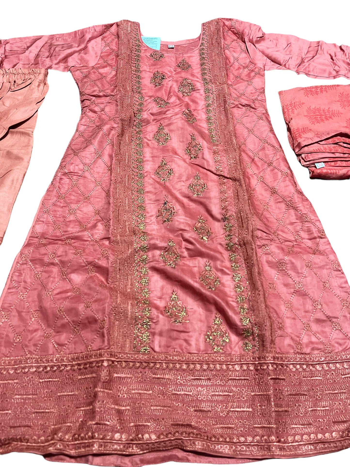 Traditional Cotton Salwar Kameez Set for Girls - Ethnic Wear for Kids- 11 - Saree Ghor Charlotte