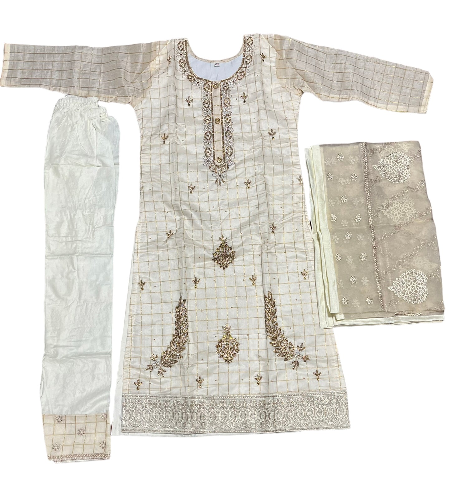 Traditional Cotton Salwar Kameez Set for Girls - Ethnic Wear for Kids- 13 - Saree Ghor Charlotte
