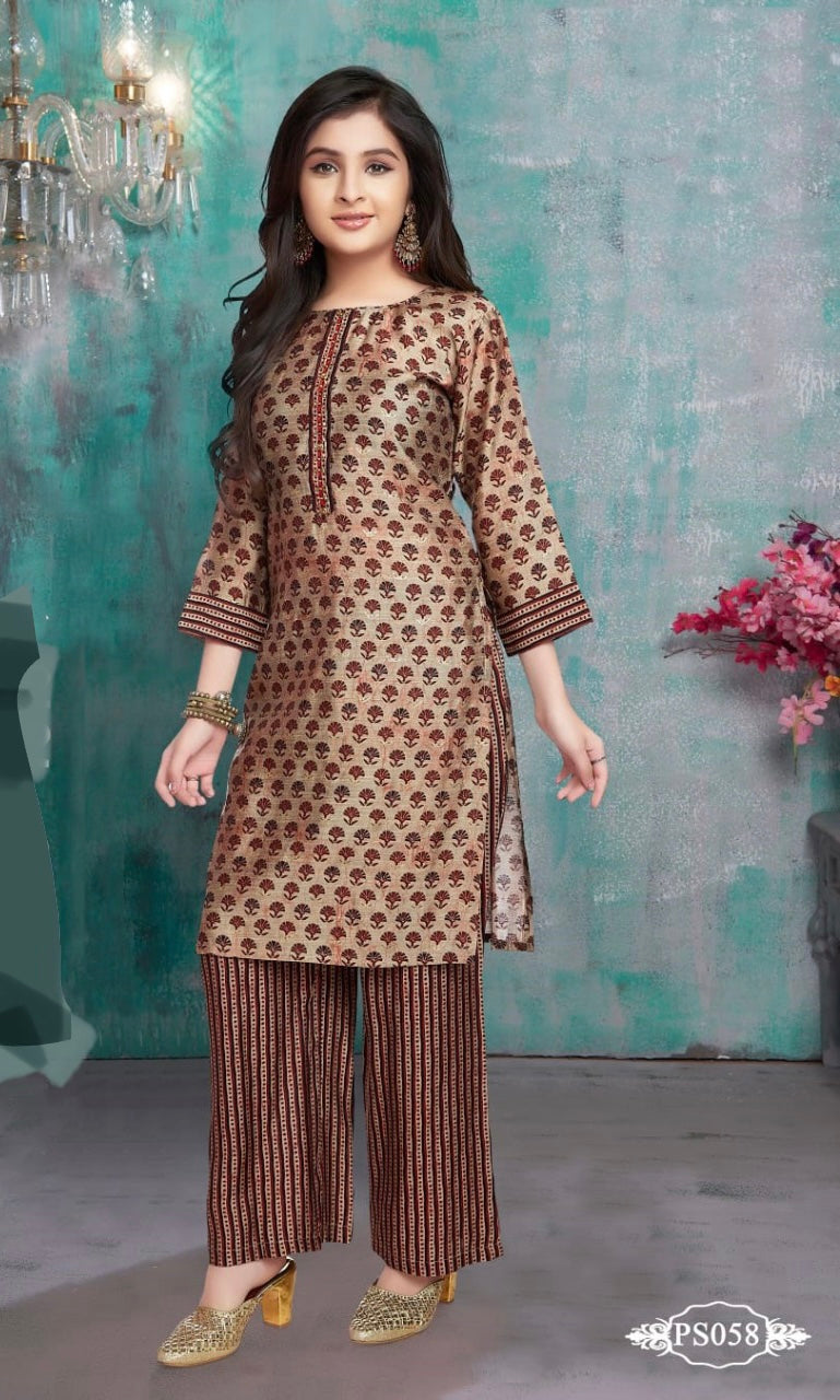 Traditional Salwar Kameez For Girls - Ethnic Wear for Kids- 07 - Saree Ghor Charlotte