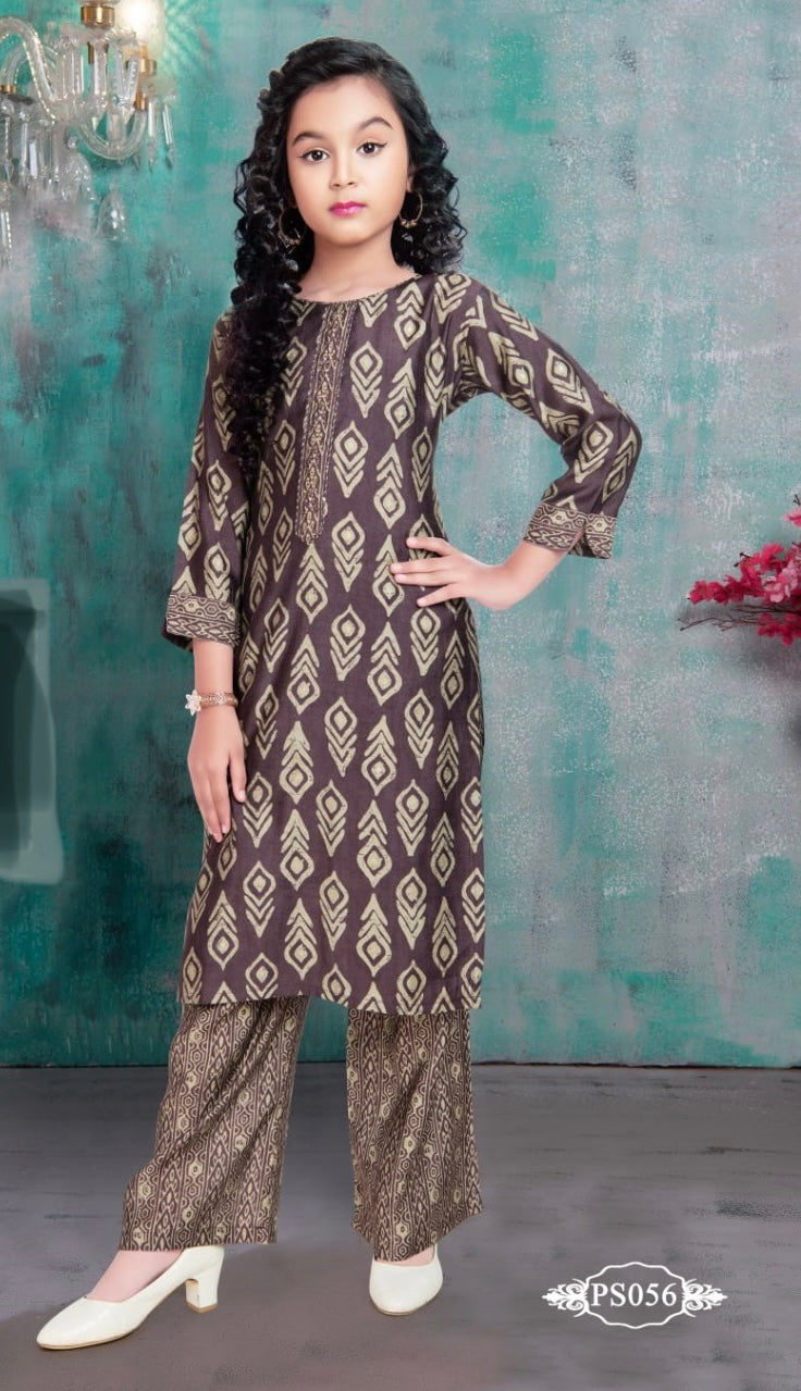 Traditional Salwar Kameez For Girls - Ethnic Wear for Kids- 08 - Saree Ghor Charlotte