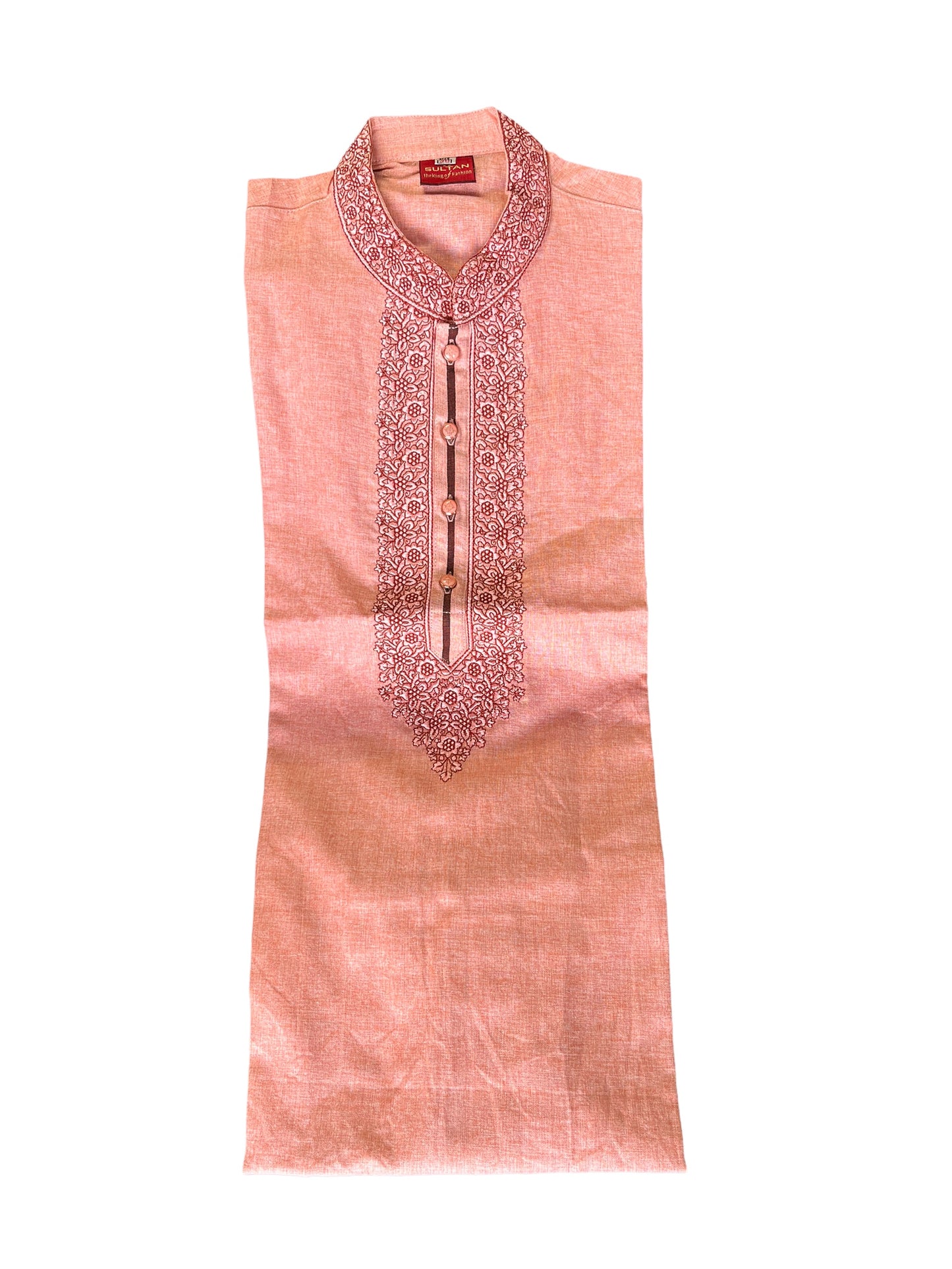 Light Pink- Traditional Men's Soft Cotton High Quality Kurta - Saree Ghor Charlotte